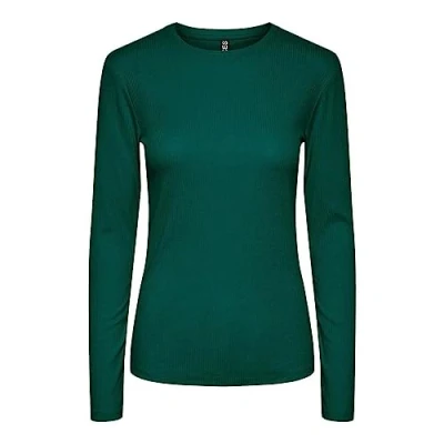 Image of PIECES Women&#039;s Pcruka Ls Top Noos Bc T Shirt, Trekking Green, S