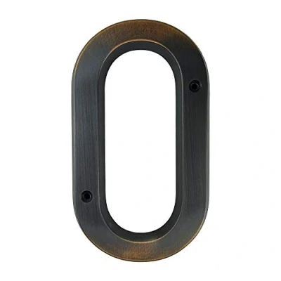 Image of HASWARE House Number Sign 6 Inch (15 cm) Vintage Style Aged Bronze Finish Door Numbers Signage Plaque Street Home Address Numerals,Zinc Alloy[Number 0]