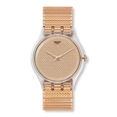 Image of Swatch Women Analogue Quartz Watch with Stainless Steel Strap SUOK134A