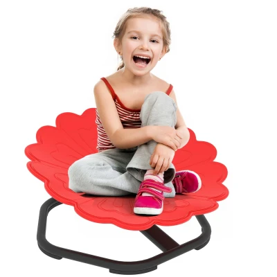 Image of Sensory Spinning Chair, Kids Swivel Red Aiyaplay