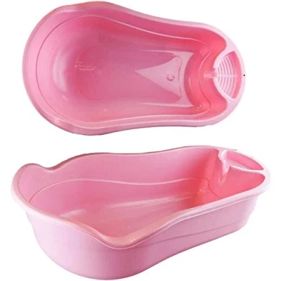 Image of First Steps Baby Bath Bathing Tub for New Born Play Toddler Time in Pink