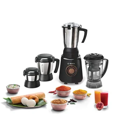 Image of Bosch TrueMixx Bold 750 Watt Black Mixer Grinder with 4 Jars (Indian Plug)