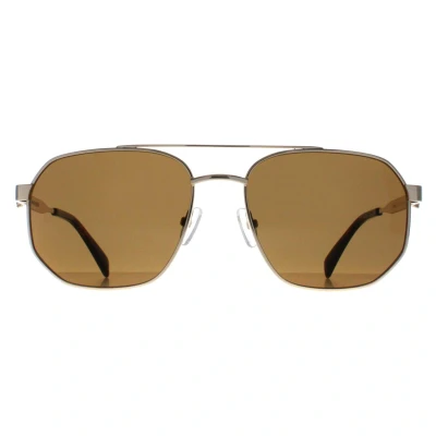 Image of Alexander Mcqueen Sunglasses goldcoloured/brown, Men&#039;s, Size: 99, Gold coloured/brown