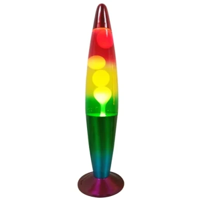 Image of Trendi®16 Inches Tall/Aluminium Base/Soothing Motion/Lamp for/Relaxation/Room Decoration/Cable 1.6m (Rainbow)