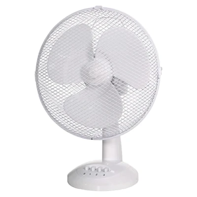 Image of Russell Hobbs 12&quot; Inch, Lightweight, Portable Desk Fan, 3 Speeds, Wide Angled Oscillation, Powerful Airflow, Quiet Operation, Perfect for Bedroom or Office, White RHPDF1221