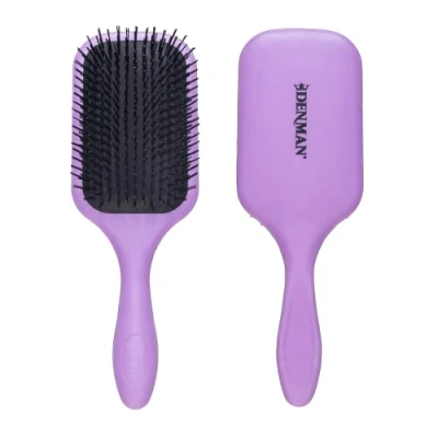 Image of Denman Tangle Tamer Ultra (Violet) Detangling Paddle Brush For Curly Hair And Black Natural use with both Wet &amp; Dry Hair, D90L