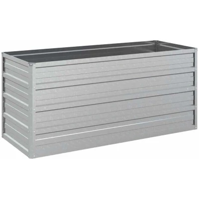 Image of vidaXL Garden Raised Bed 100x40x45 cm Galvanized Steel Silver