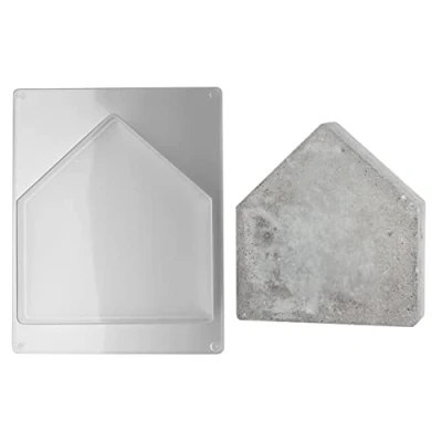 Image of Rayher House Shaped Casting Mould for Concrete Crafts, with Design Plaster of Paris, Plastic Shape Moulding, 16.5x17.5cm, 36060000