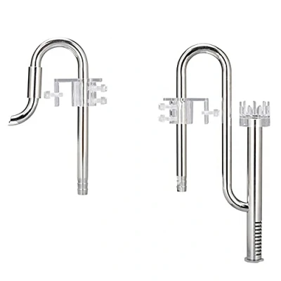 Image of CENPEK Metal Lily Pipe Surface Skimmer Steel Stainless Inflow Outflow for Aquarium Planted Tank