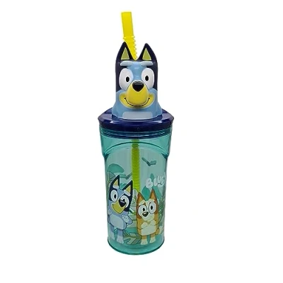 Image of Bluey 3D Figurine Cup with Lid &amp; Straw 360ml