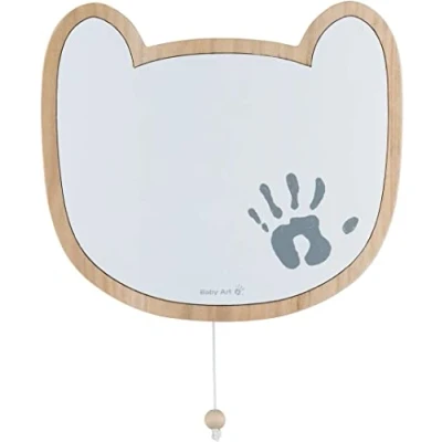 Image of Baby Art® Wall Music Box, Mounted Children&#039;s Customisable with Hand and Footprint kit, Natural Wood Colour