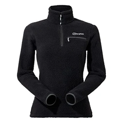 Image of Berghaus Women&#039;s Darria Half Zip Fleece, Added Warmth, Flattering Style, Durable, Black, 16