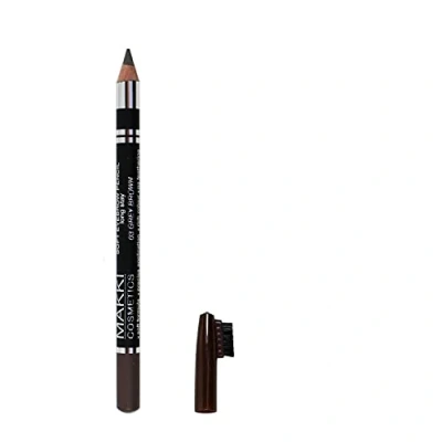 Image of Makki Soft Eyebrow Pencil with brush 03 Grey Brown Matte Finish Natural Look Fine Strokes