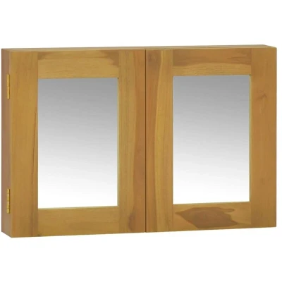 Image of vidaXL Mirror Cabinet 60x10x40 cm Solid Wood Teak