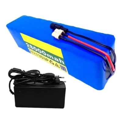 Image of GNIUBBDB 48V 28Ah 13S3P E Bike Lithium Ion Battery Pack with Charger Built in BMS Protection Ideal for 200 1200W Electric Bicycle Motor XT60 Plug