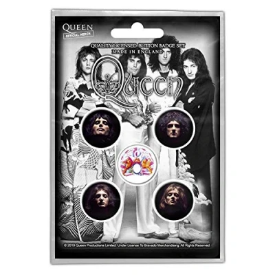 Image of Band Monkey Queen Button Badge Pack Faces (Retail Pack)