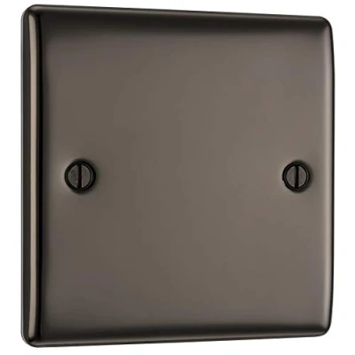 Image of BG Electrical NBN94 The Nexus Metal Range of Single Socket, Black Nickel