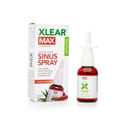 Image of XLEAR MAX Homeopathic Saline Nasal Spray with Capsicum, 1.5 fl oz