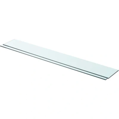 Image of vidaXL Shelves 2 pcs Panel Glass Clear 90x12 cm