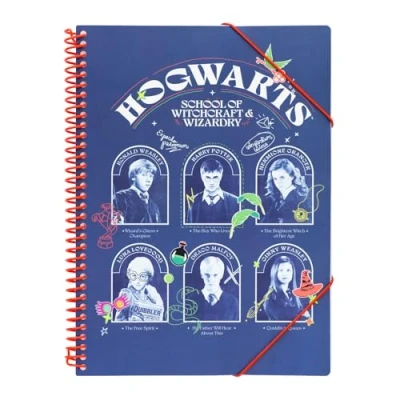 Image of Grupo Erik Harry Potter A4 Display Book 30 Pockets Propylene Sleeves Folder Document Envelope with Closure Gifts Stationery