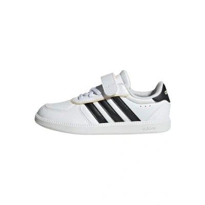 Image of adidas BREAKNET SLEEK J girls&#039;s Children&#039;s Shoes (Trainers) in White
