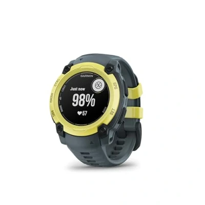 Image of GARMIN Instinct E Smart Watch 40 mm, Electric Lime with Twilight Silicone Band, Silver/Grey,Yellow