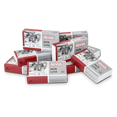Image of Novus Staples for Office Stapler HK 24/6 DIN Super, 100 Boxes of 1000 Staples)