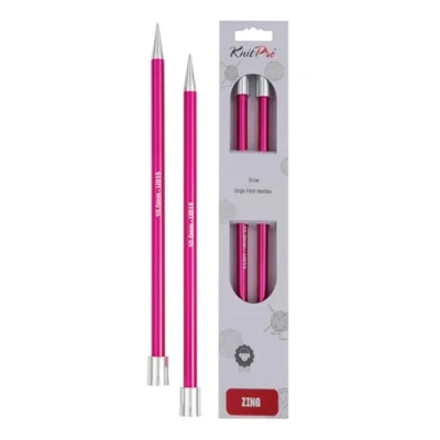 Image of KnitPro KP47278 Zing: Knitting Pins: Single Ended: 30cm x 10.00mm, Aluminium, Multi Colour