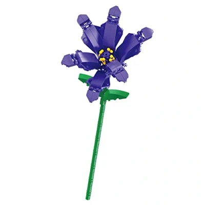 Image of Balody Flower model to be assembled with tiny building blocks. Purple Orchid