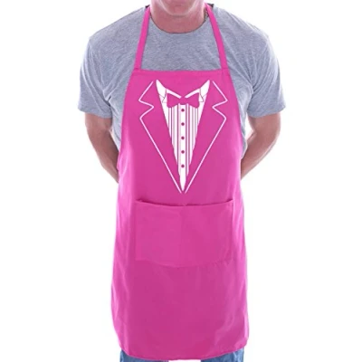 Image of Tuxedo BBQ Cooking Funny Novelty Apron Pink