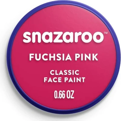 Image of Snazaroo Classic Face and Body Paint for Kids Adults, Fuchsia Pink Colour, Water Based, Easily Washable, Non Toxic, Makeup, Painting Parties, Ages 3+