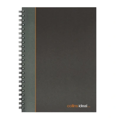 Image of Collins Ideal A4 Manuscript Book Wire Feint Ruled 192 Pages 6428W, Black