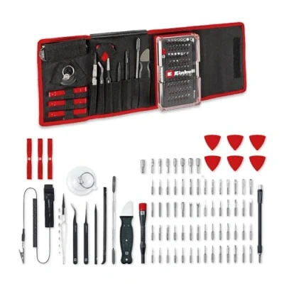 Image of Original Einhell 84 Piece Precision and Electronics Repair Set (Precision bits Sockets, Screwdriver bit Holder, Flexible Shaft Extension, Earthing Strap, Spudger)
