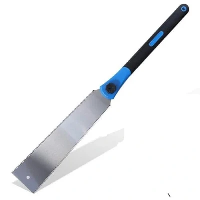 Image of 10 Inch Double Edge Hand Pull Saw for Wood Working, Flush Cut Woodworking Tools, 7&amp;12 TPI Steel Teeth Blade with SK5 Flexible High Carbon and Non Slip Handle （Blue）
