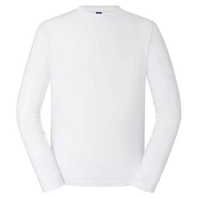 Image of Russell Athletic Unisex Adult Classic Long Sleeved T Shirt (White) Size X Small