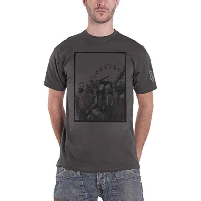Image of Slipknot T Shirt Amusement Park Band Logo Official Mens Charcoal Grey XL