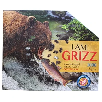 Image of Carletto Deutschland 887000 Animal MADD CAPP Contour Puzzle Grizzly Bear 1000 Pieces for Adults and Children from 12 Years, Ocean Tides