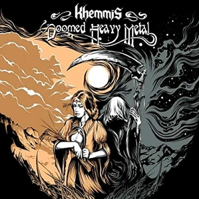 Image of Khemmis Doomed Heavy Metal Gold/Milky Clear Merge w/ Black, Silver &amp; White Splatter 2020 USA vinyl LP SPIN125