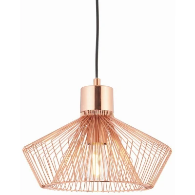 Image of Kimberley 1 Light Pendant Copper Plate, E27