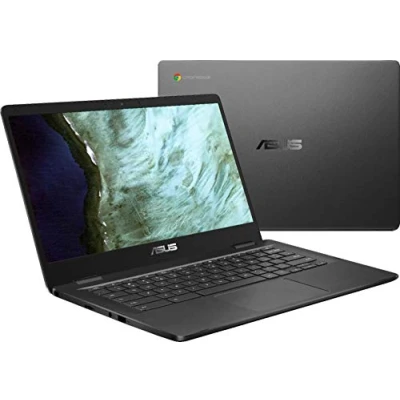 Image of Asus 14.0&quot; HD Chromebook Laptop PC, Intel Dual Core Celeron N3350 Processor, 4GB RAM, 32GB eMMC, Chrome OS, Grey