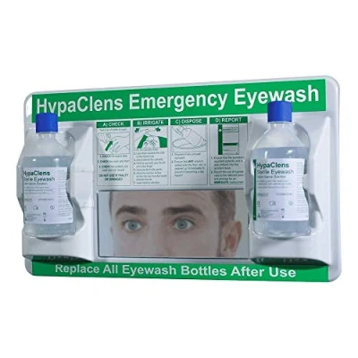 Image of Hypaclens Premium Sterile Eyewash Station (2 x 500 ml and Mirror)