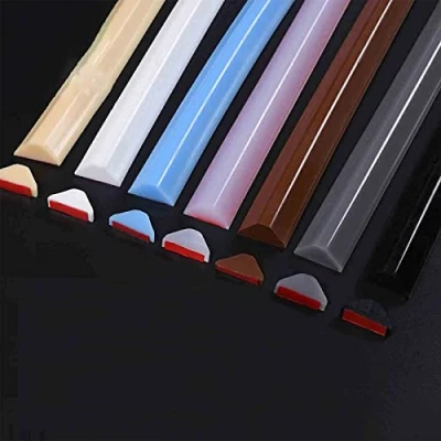Image of TTFFWW Bendable Silicone Shower Threshold Water Dam, Room Bathroom Floor Seal Dam Waterproof Strip, Barrier for Wet and Dry Separation, Keeps Inside Threshold,yellow,200cm