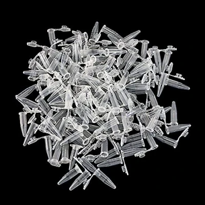 Image of Micro Centrifuge Tubes,200 PCS 0.5ML Plastic Vials with Attached Snap Cap Graduated Microcentrifuge Tubes for Test Sample Lab