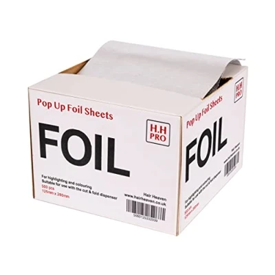 Image of H.H Pro Hair Highlighting Foil Pop up Sheets box 500 per 125mm x 280mm