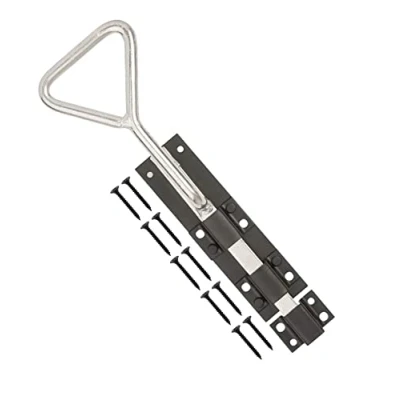 Image of TERF® Heavy Duty Bow Handle Bolt 300mm (12 inch) Including Fixing Screw Drop Down Bolts Use for Garage Door Garden Gate Lock Shed Pack of 1