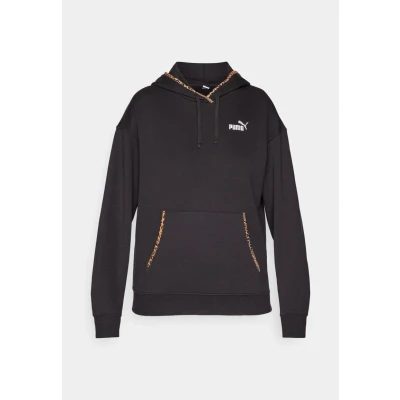 Image of Puma Graphic Animal Comfort Hoodie Hoodie, Women&#039;s, Size: Small, Black