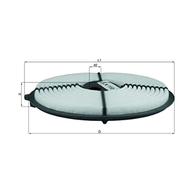 Image of 1780115060, 178011506083 Air Filter MAHLE ORIGINAL LX 733 40,0mm 256,0mm 263,5mm Insert TOYOTA: Corolla VI Compact