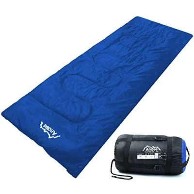 Image of Andes Palermo 250 2 Season Camping Envelope Sleeping Bag Blue