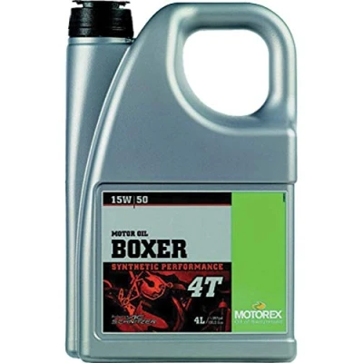 Image of Motorex Boxer 4T 15W/50 Motorbike Oil 4ltr