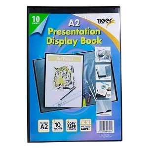 Image of Tiger 301741 A2 Presentation Display Book Black 10 Pocket